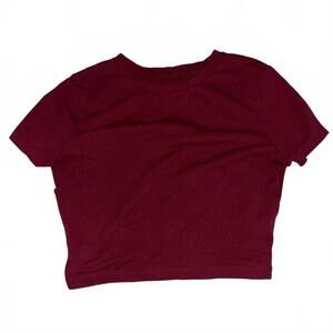 Target Wild Fable Maroon Cropped Short sleeve t-shirt